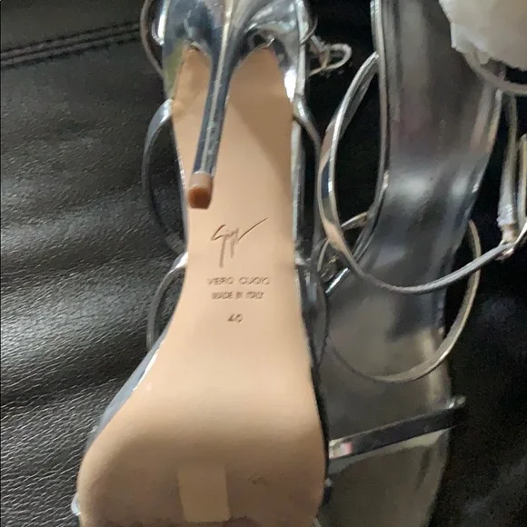 Giuseppe Zanotti Silver Strappy Heels - Picture 4 of 5